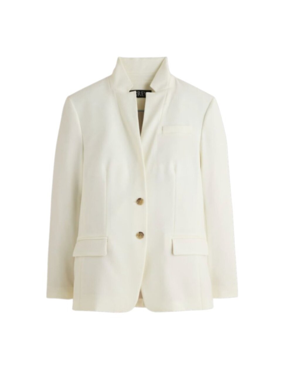 NWT JCrew Standing Collar Blazer Jacket Womens 18 Ivory Cream Wool CN789 NEW